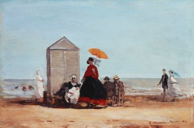 En la playa de Trouville, 1865 de Eugene Louis Boudin