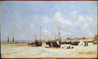En la playa de Berck, Pas-de-Calais de Eugene Louis Boudin