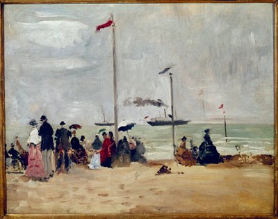 En la playa de Trouville, Normandía de Eugene Louis Boudin