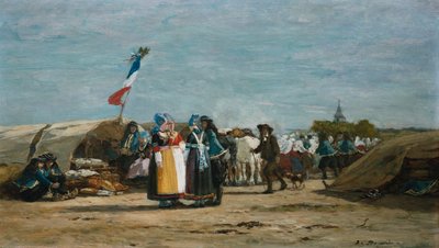Peregrinación en Finisterre, Bretaña de Eugene Louis Boudin
