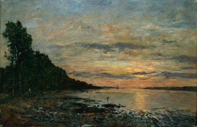 Plougastel, Atardecer sobre el Estuario de Eugene Louis Boudin
