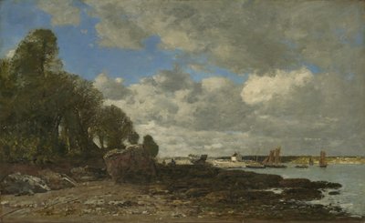 Plougastel, el cruce del ferry, 1873 de Eugene Louis Boudin