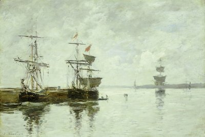 Escena portuaria, c.1880 de Eugene Louis Boudin