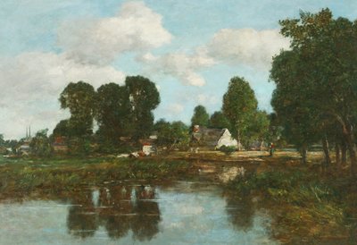 Pres de Quimper (óleo sobre tabla) de Eugene Louis Boudin