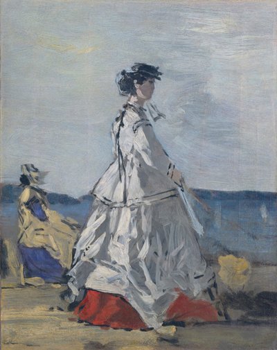 Princesa Paulina Metternich en la playa de Eugene Louis Boudin