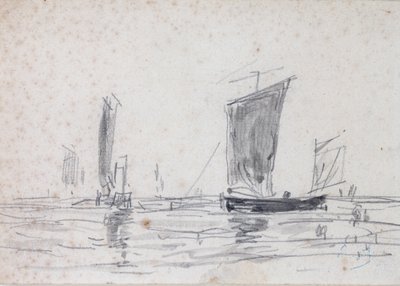 Barcos de vela en el mar de Eugene Louis Boudin