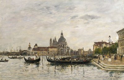 Santa Maria della Salute y la Dogana, Venecia de Eugene Louis Boudin