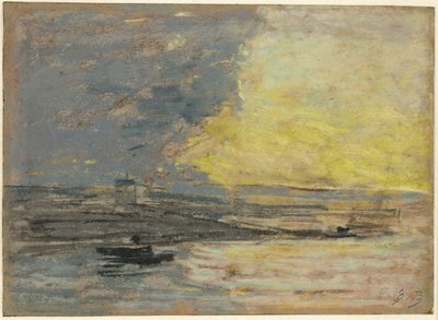 Costa, Puerto de Honfleur de Eugene Louis Boudin