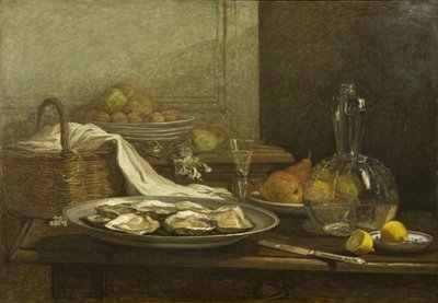 Naturaleza muerta con ostras de Eugene Louis Boudin