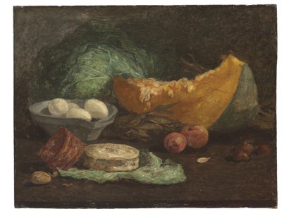 Naturaleza muerta con huevos y calabaza, c.1853-56 de Eugene Louis Boudin