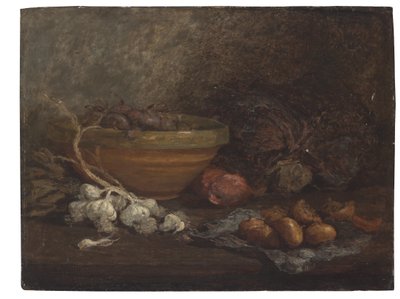 Naturaleza muerta con cebollas, c.1853-56 de Eugene Louis Boudin