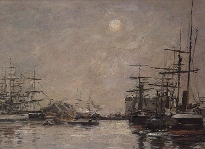 El estanque de la Barre, Le Havre de Eugene Louis Boudin