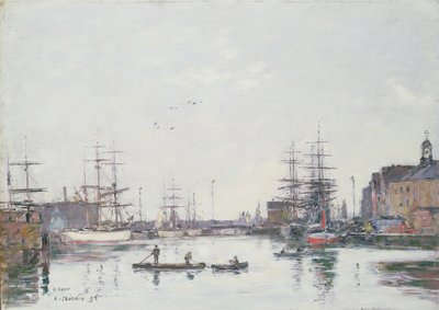 El estanque de la Barre, Le Havre, 1895 de Eugene Louis Boudin
