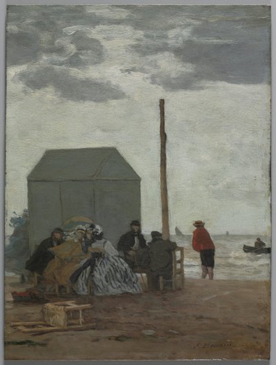La playa de Deauville, 1864 de Eugene Louis Boudin