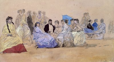 La playa de Trouville, 1866 de Eugene Louis Boudin