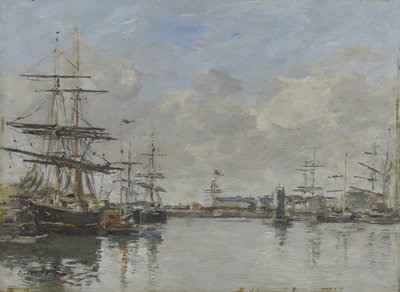 El Puerto de Le Havre, c.1885-90 de Eugene Louis Boudin