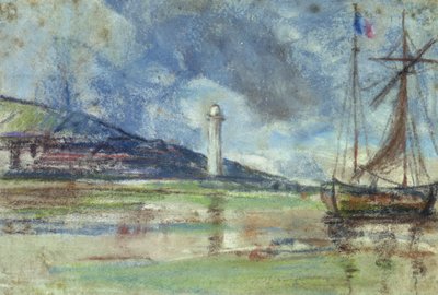 El Faro en Honfleur de Eugene Louis Boudin