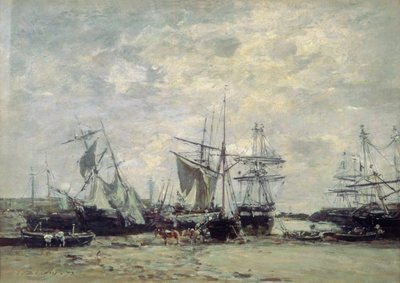El puerto de Portieux, 1873 de Eugene Louis Boudin