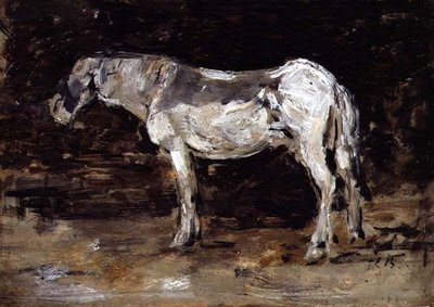 El caballo blanco, c.1885-90 de Eugene Louis Boudin