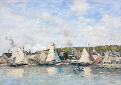 El puerto de Trouville de Eugene Louis Boudin