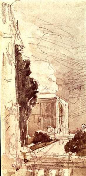 La terraza de un castillo de Eugene Louis Boudin