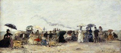 Trouville, escena de playa de Eugene Louis Boudin