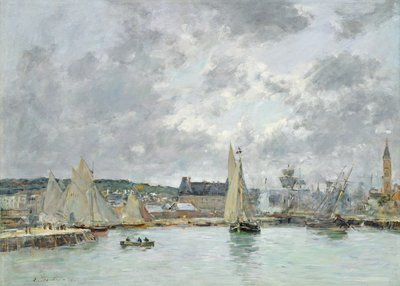 Puerto de Trouville, 1880 de Eugene Louis Boudin