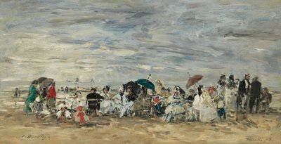 Trouville, Escena de playa de Eugene Louis Boudin