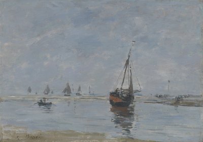 Trouville en marea baja, c.1888-95 de Eugene Louis Boudin