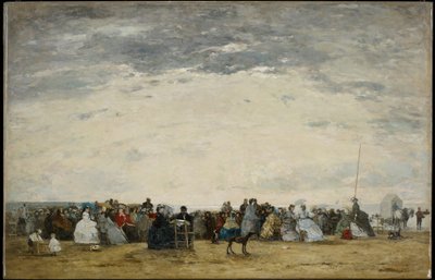Veraneantes en la playa de Trouville de Eugene Louis Boudin