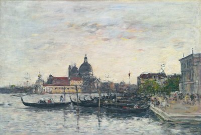 Venecia, el Muelle en la entrada del Gran Canal y la Salute, tarde, 1895 de Eugene Louis Boudin
