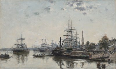 Vista de Burdeos, desde el Quai des Chartrons de Eugene Louis Boudin