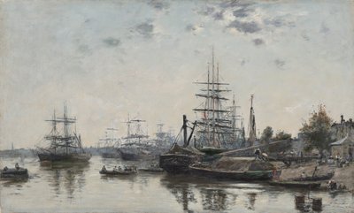 Vista de Burdeos, desde el Quai des Chartrons, 1874 de Eugene Louis Boudin