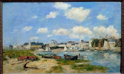 Vista de la playa de Trouville de Eugene Louis Boudin