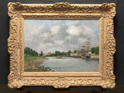 Vista del puerto de Saint-Valéry-sur-Somme de Eugene Louis Boudin