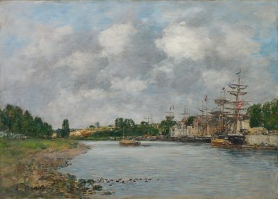 Vista del puerto de Saint-Valéry-sur-Somme, 1891 de Eugene Louis Boudin
