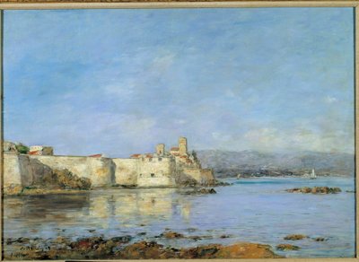 Vista del puerto de Antibes de Eugene Louis Boudin