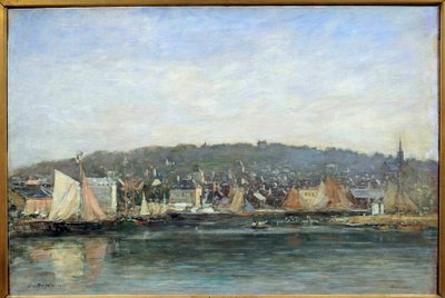Vista del puerto de Trouville de Eugene Louis Boudin