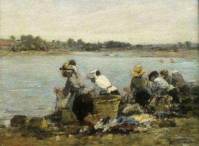 Lavanderas en la Torque de Eugene Louis Boudin