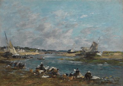 Lavanderas en las orillas del río Touques de Eugene Louis Boudin