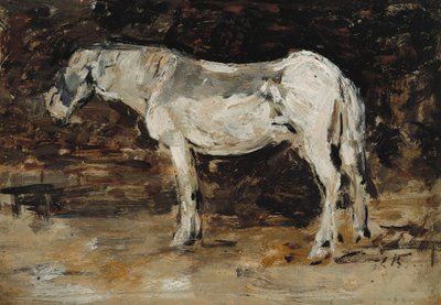 Caballo blanco, c.1885-90 de Eugene Louis Boudin