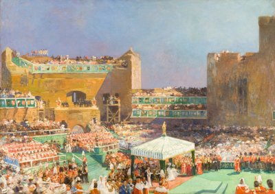 Investidura del Príncipe de Gales en Caernarvon de Eugene Louis Gillot