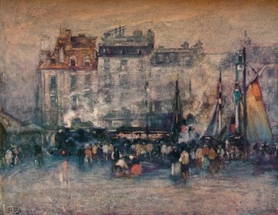 La salida del tren de marina, c. 1907 de Eugene Louis Gillot