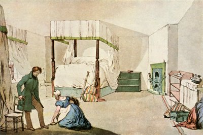 Un dormitorio en una posada, 1830, 1943 de Eugene Louis Lami
