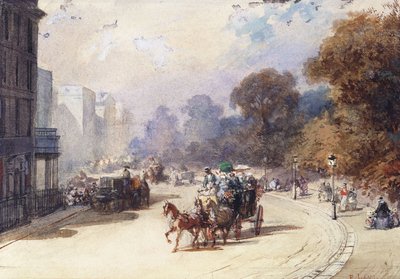 Un Carruaje en una Calle de Londres de Eugene Louis Lami