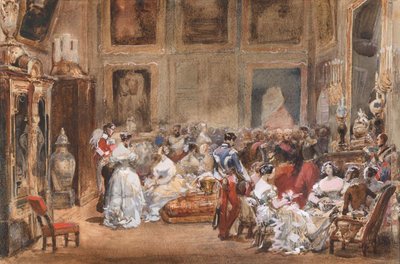 Una velada del Duque de Orleans en el Pavillon de Marsan de Eugene Louis Lami