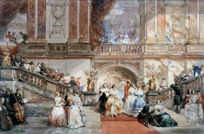 Baile en el Hotel de Ville, 1860 de Eugene Louis Lami