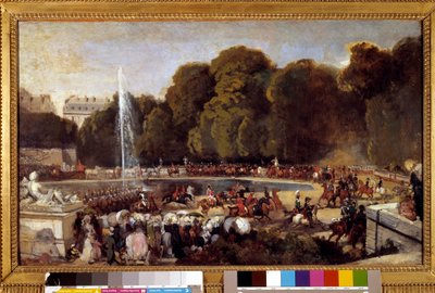 Entrada de la Duquesa de Orleans, Helena de Mecklembourg, en el Jardín de las Tullerías en París, 4 de junio de Eugene Louis Lami