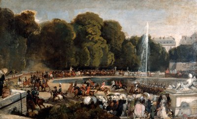 Entrada de la Duquesa de Orleans en el jardín de las Tullerías, 1841 de Eugene Louis Lami