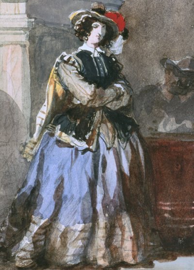Retrato de mujer, siglo XIX de Eugene Louis Lami